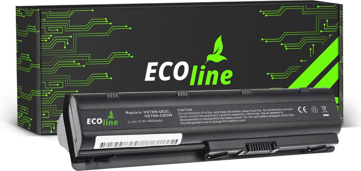 EcoLine - MU06 Batterij Geschikt voor de HP 635 650 655 2000 Pavilion G6 G7 / 11.1V 6600mAh.