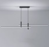 Nordicz Ljus - led hanglamp - 120 cm - mat zwart - koud licht