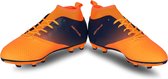 NIVIA Ashtang Football Stud for Men (Black/Orange, Size-EURO 45) Material-Faux Leather, Sole-Ethylene Vinyl Acetate | Comfortable Shoes | Water Resistant | Lightweight | Superior Stability | Ball Control and Tackling