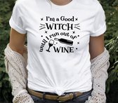 Tshirt - Good Witch - Maat L - Halloween - Wit
