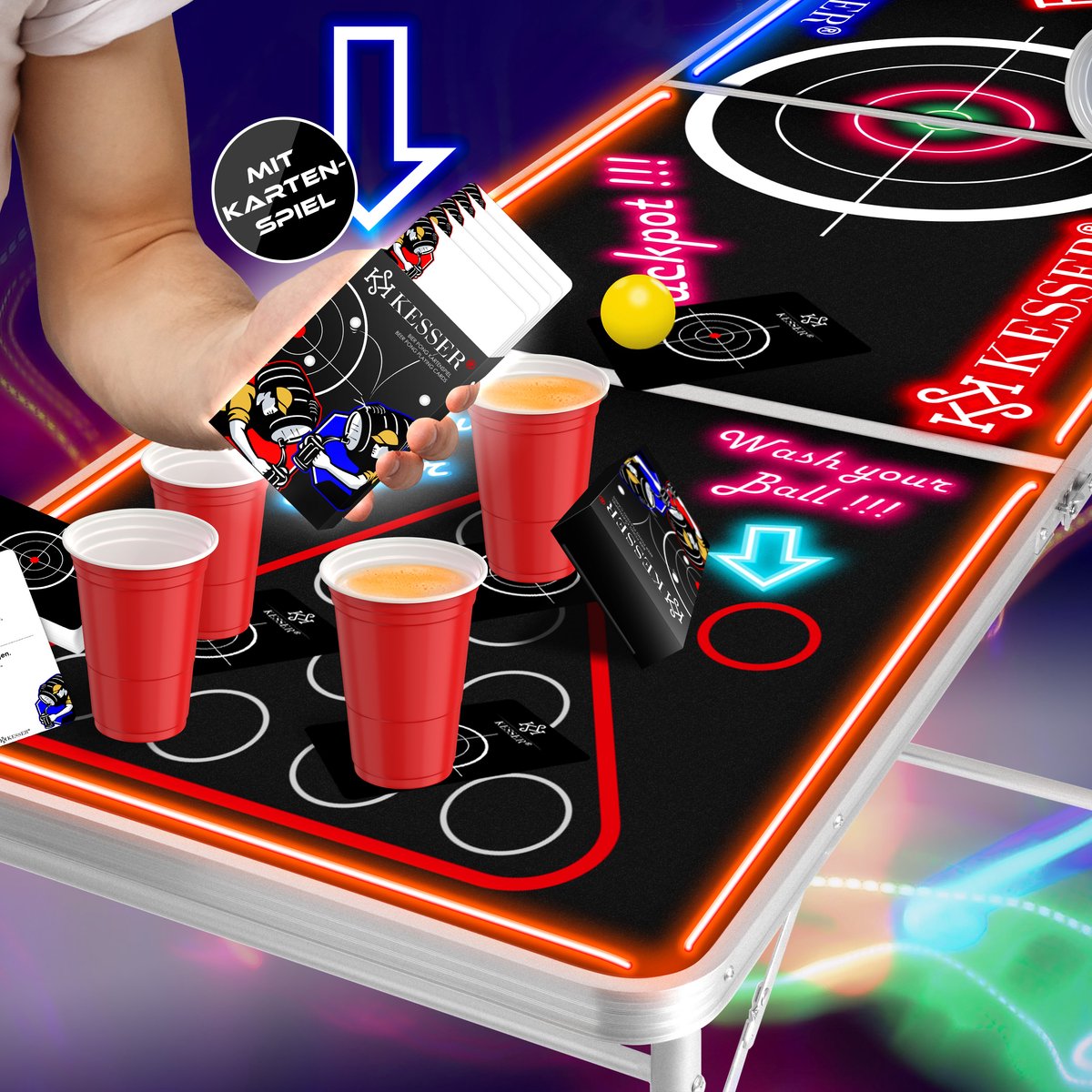 XTREEM BEER PONG: DRANKSPEL 24 Cups en 6 Ballen – Avond Makers – Avond Makers