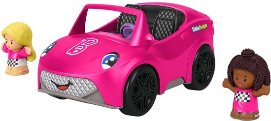 Barbie cabriolet en figurenset van Little People