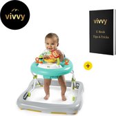 Loopwagen Baby Verstelbaar - Loopstoel Baby Met Speelgoed - Baby Looptrainer Met Wasbaar Kussen - 100% Tevredenheidsgarantie - Perfect Voor Baby's