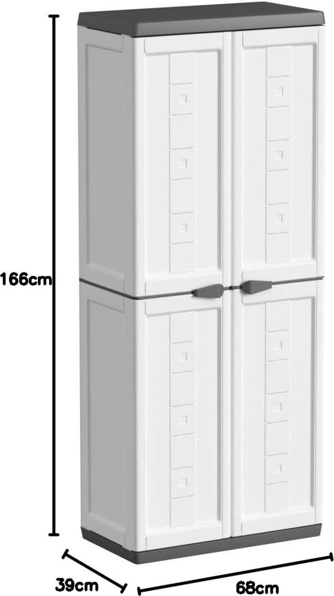 Armoire - modulable - 75x35x110 cm - blanc noir