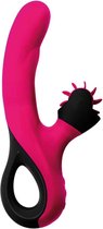Lang Loys Vibrator met Draaiend Clitoris Wieltje - roze