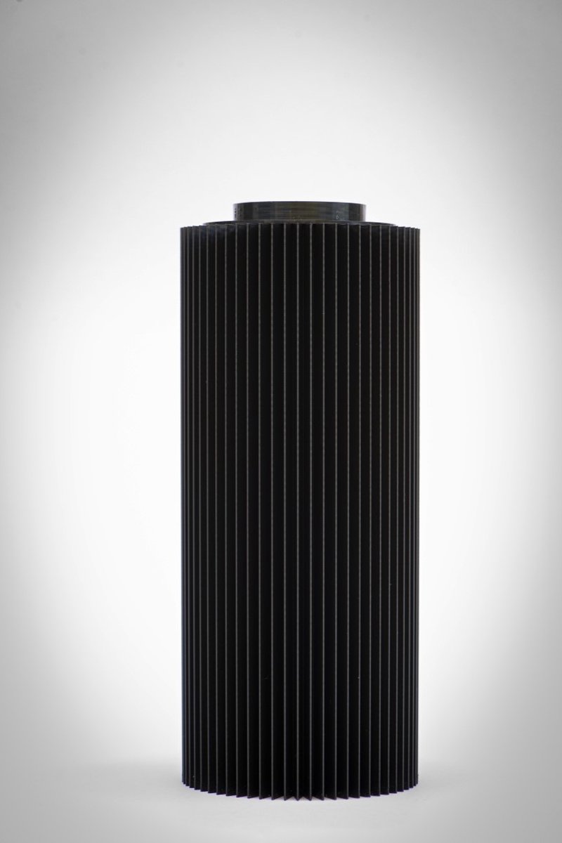 Designed by Enrico - En Bas - 20 Black - 3D geprinte bloemenvaas / vaas
