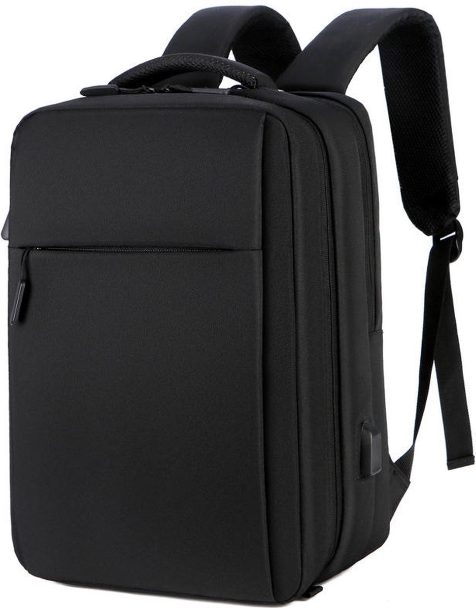 Vermanto Rugzak - Rugtas - Laptop - USB - Waterafstotend - 25 Liter - School - Boekentas - Heren - Dames - Zwart