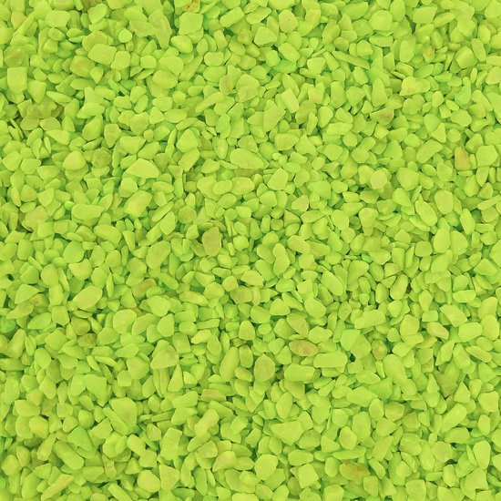 Foto: Gekleurde steentjes 4 6mm granulaat appel groen lime bodembedekking voor bloempotten en plantenbakken 1kg