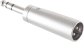 Powteq - Professionele XLR adapter - XLR male naar 6.35 mm jack male - Stereo - XLR 3 pins - Metalen behuizing
