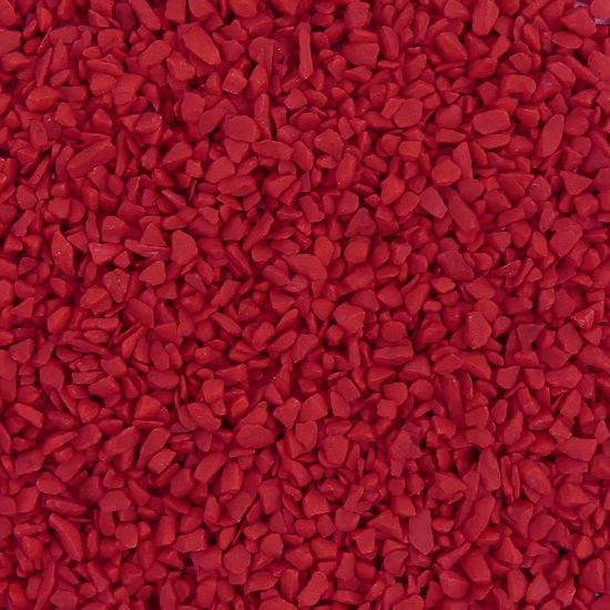 Foto: Gekleurde steentjes 4 6mm granulaat rood bodembedekking voor bloempotten en plantenbakken 1kg