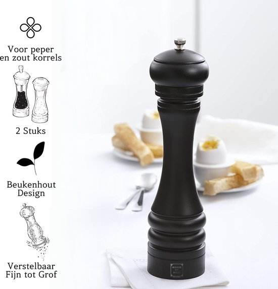 Peugeot Tahiti Duo Aarde Bruine Tonen Zout en Pepermolen Set 15cm - 6, Cacao & Hazel