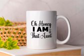 Mok Oh Honey I AM That Aunt - AuntLife - Gift - Cadeau - AuntieLove - AuntieTime- AuntieVibes - AuntLifeBestLife - TanteLeven - TanteLiefde - TanteLevenBesteLeven - TanteVibes