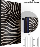 Akoestische panelen - Geluidsisolatie - Akoestische wandpanelen - Akoestisch schilderij AcousticPro® - paneel met zebra huid - design 360 - basic - 70x100 - zwart- Wanddecoratie - woonkamer - geluidsdemper - studio schuim