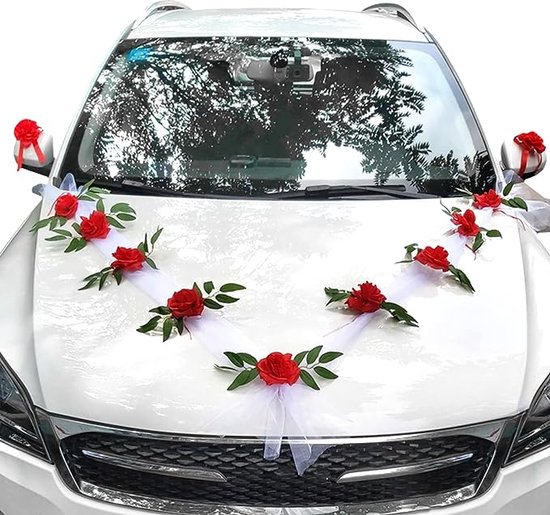 Ruban pour voiture de mariage, pneu, voiture, décoration pour mariages,  blanc,... | bol