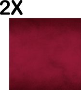 BWK Textiele Placemat - Rode Vegen Achtergrond - Set van 2 Placemats - 50x50 cm - Polyester Stof - Afneembaar