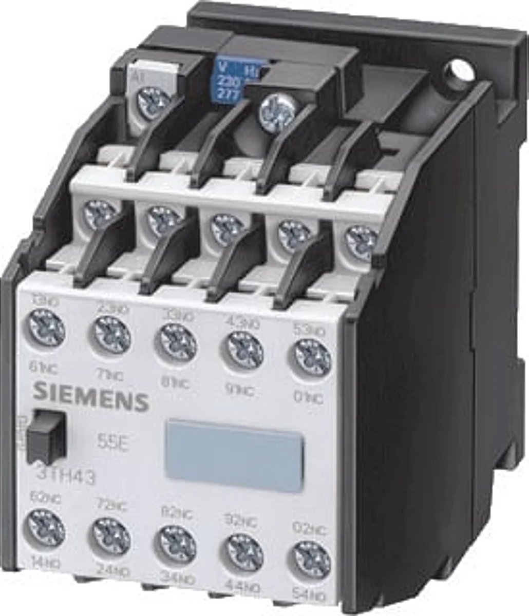 Siemens 3TH4 hulprelais, (hxbxd) 78x45x102mm type spoelspanning AC, nom. spoelspanning