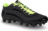 Nivia Airstrike Football Studs (Black/Green, 7 UK/ 8 US / 41 EU) | Material: Synthetic Leather | PVC Sole | Lace-Fastening | Padded Footbed | Ideal for Hard and Grassy Surfaces