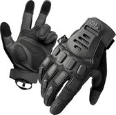 Airsoft handschoenen, ademende en slijtvaste motorhandschoenen met 3-vinger touchscreen, TPR-schokbescherming, schokabsorberende tactische handschoenen voor klimmen, paintball (XL)