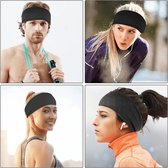 Waledano® Premium Elastische Hoofdband voor Dames en Heren Zwart | Zweetband | Hardlopen | Sport Haarband | Haarband Make Up | Sport Yoga Haarbanden | Hoofdband Unisex | Elastische Antislip
