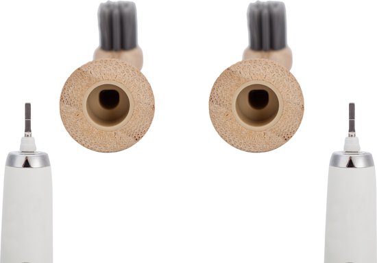 Têtes de brosse de brosse en Bamboe Sonicare pour Enfants | 8 pièces | Noir | Breveté Bio à l'intérieur, Bamboe à l'extérieur