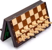 Magnetische houten draagbare Travel Chess Game Set - 28 centimeter