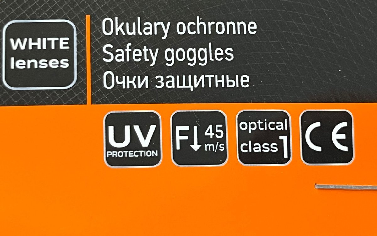 Laser veiligheidsbril Type V1 Kleur Grijs