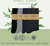 green-goose® Luxe Bamboe Sokken | 4 Paar | Relief | 39 - 42 | 80% Bamboevezel | Zacht en Duurzaam