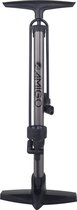AMIGO Fietspomp - Vloerpomp met Drukmeter - Tot 11 Bar - Autoventiel, Dunlopventiel, Frans Ventiel - Antraciet/Zwart