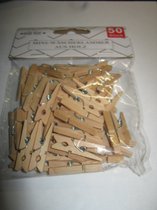 Stern 50 stuks hobby mini wasknijpertjes hout
