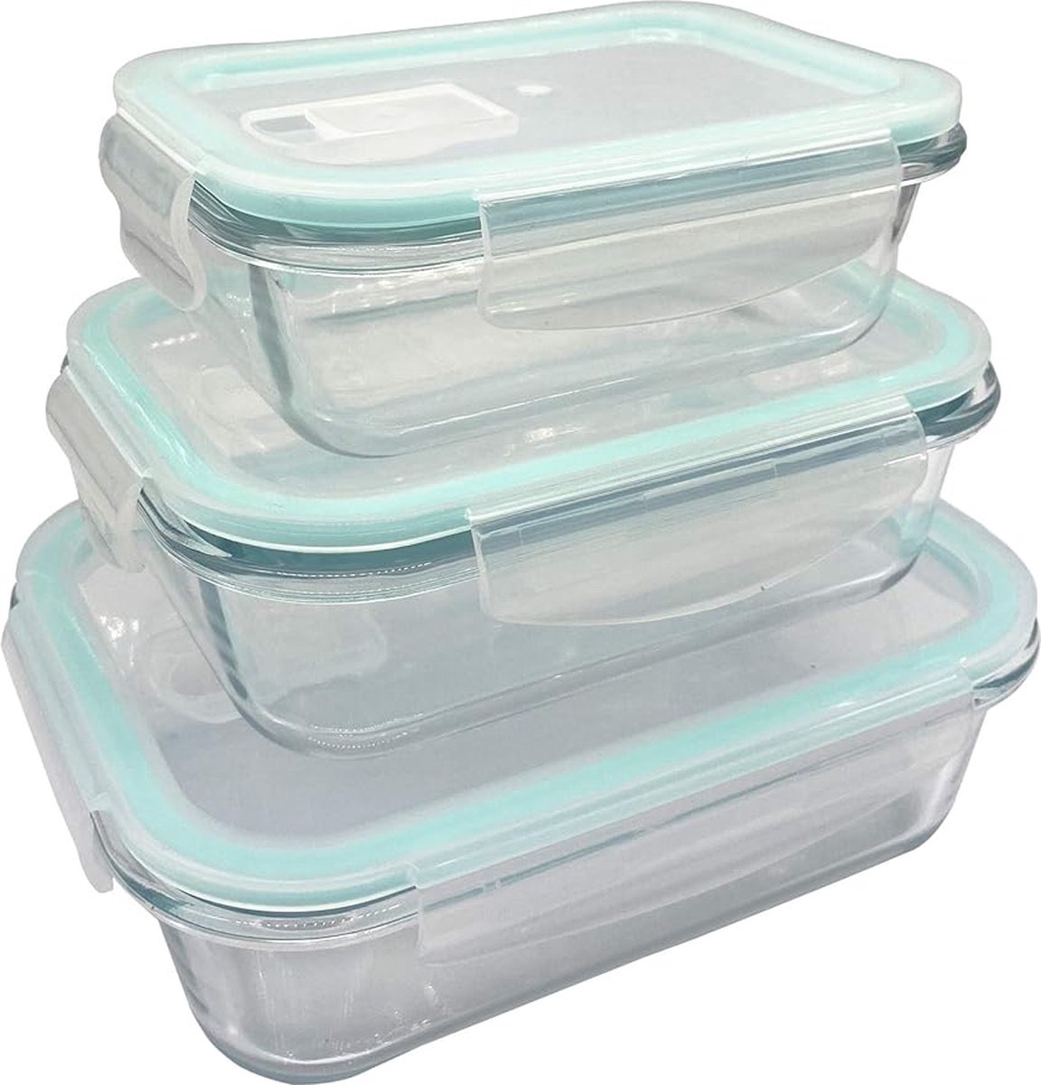 Voedselopbergcontainers - Set of Glass Food Storage Containers