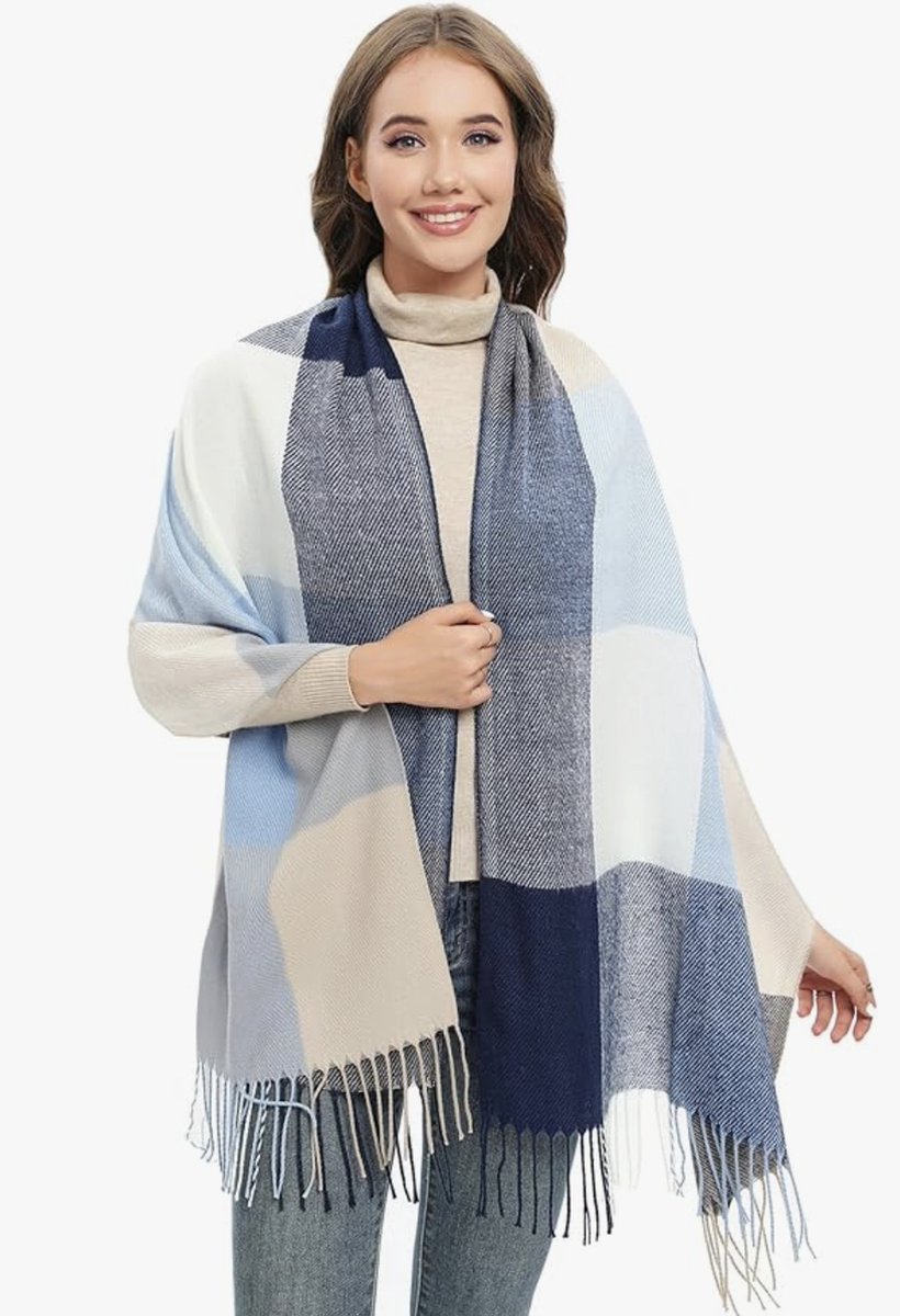 Warme damessjaal, sjaal, oversized deken, sjaal, schotse sjaal van Warme damessjaal, sjaal, oversized deken, sjaal, schotse sjaal van