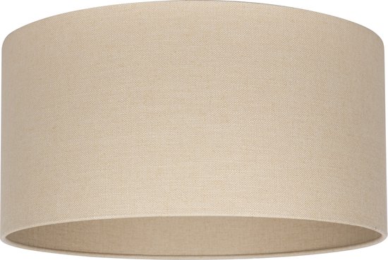 Milano lampenkap stof - beige transparant Ø 50 cm - 25 cm hoog