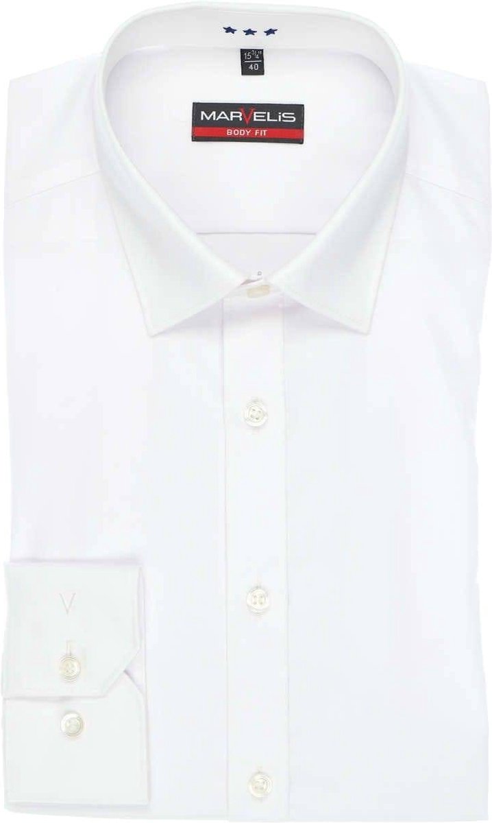 strijkvrij overhemd body fit wit (6799-64-00N) | bol.com