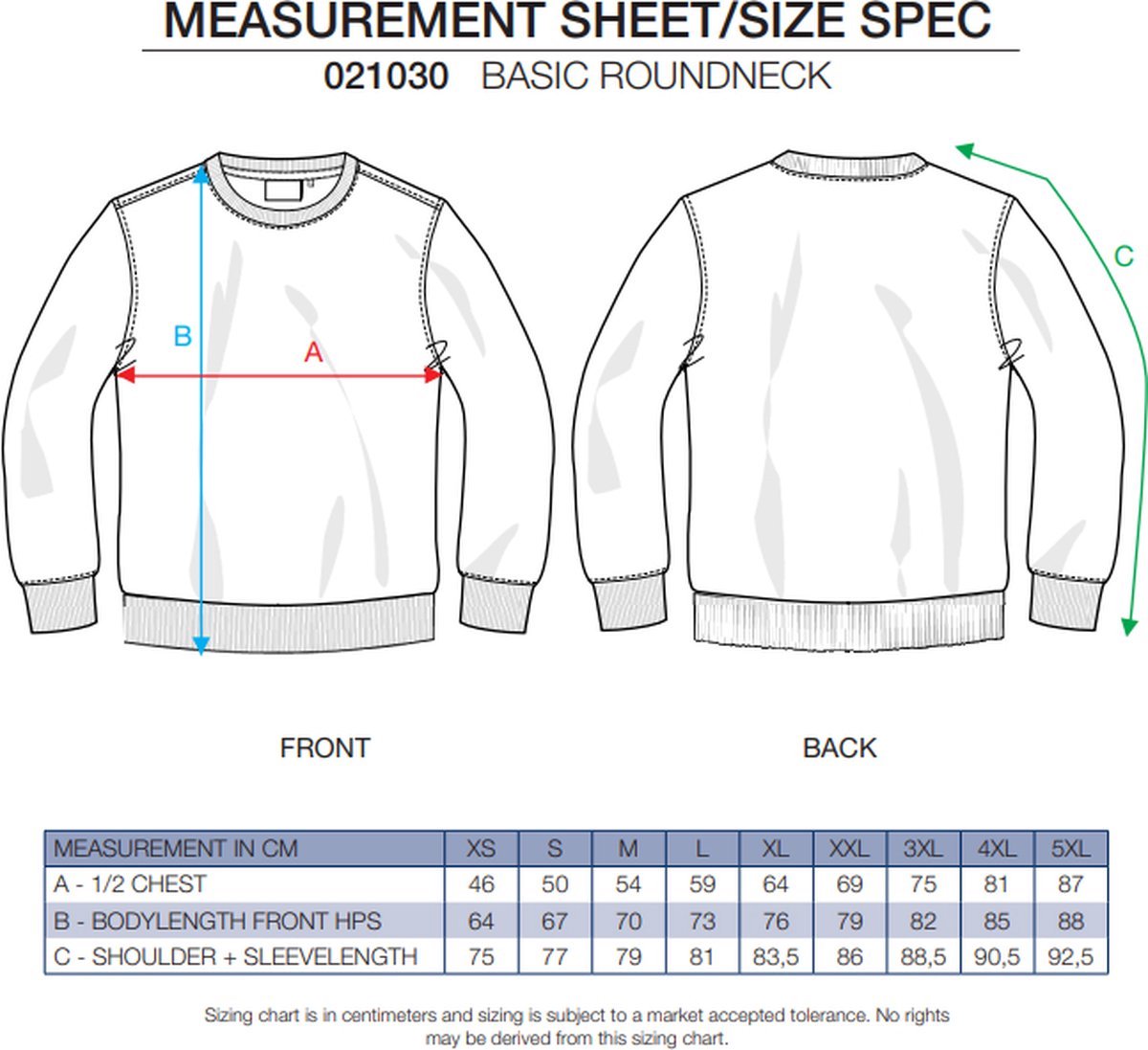 Clique Basic Roundneck 021030 - Appel-groen - XXL