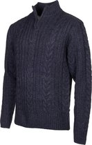 Life Line Marcel Sweater Knit Half Zip Heren Donkerblauw Maat Xxl