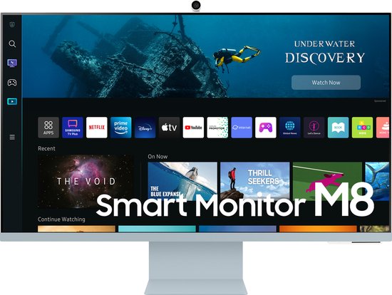 3. Combineert 4K-beeldscherm met SmartTV-mogelijkheden: Samsung M8 Smart Monitor