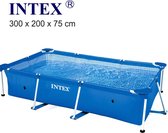 Bol.com Intex Family Frame Zwembad - Opzetzwembad - 300 x 200 x 75 cm - Rechthoekig aanbieding