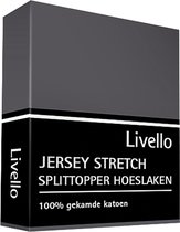 Livello Hoeslaken Jersey splittopper Dark Grey 140x200/210