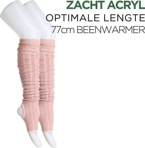 Norfolk - Beenwarmers Ballet en Dans - 77cm - Hoge Kwaliteit Zacht Acryl - Legwarmer - Roze - Amy