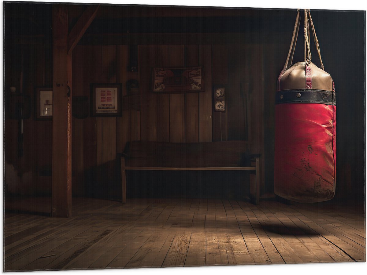 Vlag - Kamer - Bokszak - Palen - Sporten - Hout - 100x75 cm Foto op Polyester Vlag