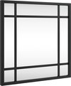 vidaXL - Wandspiegel - vierkant - 30x30 - cm - ijzer - zwart
