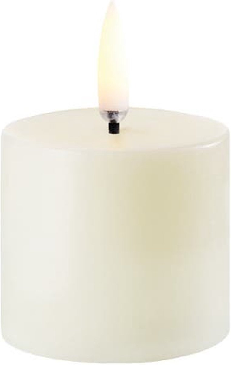 Uyuni LED Stompkaars Ivoor – Ø5 x H4,5 cm – Timer – 3D Vlam