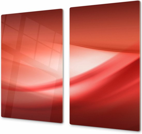 Kookplaat Beschermer - Gehard Glas - Rood - Afdekplaat - Inductiebeschermer