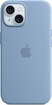 Coque en silicone avec MagSafe pour iPhone 15 - Bleu d’hiver