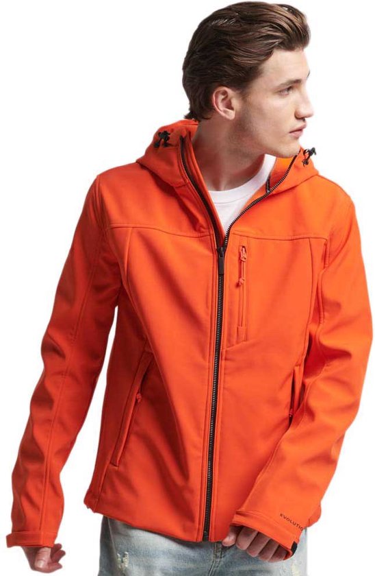 Superdry Soft Shell Regenjack Met Volledige Rits Oranje M Man