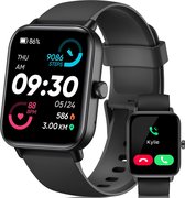 Smartwatch-Trends SW19 - Smartwatch heren en dames - Bluetooth Bellen - Alexa - 40mm - Zwart