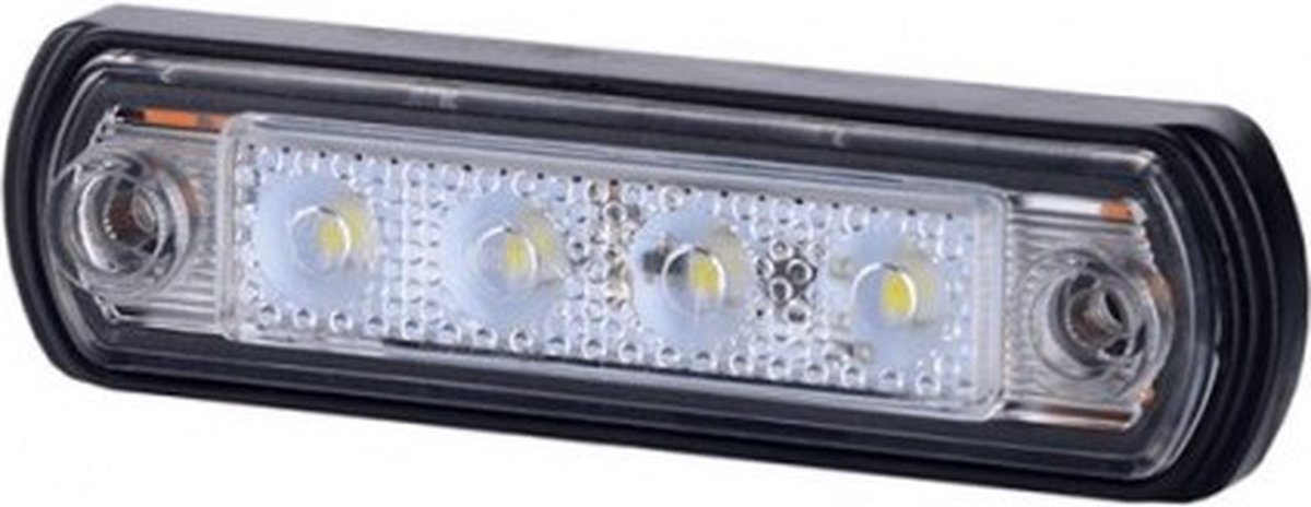 Zijmarkeringslamp, Contourlamp wit, LED, langwerpig plat, 12 tot 24 Volt, Horpol