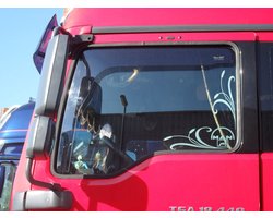 MAN TGA TGX TGS TGL TGM zijwindschermen truck model 2001 tot 2020 licht getint set windgeleiders raamgeleiders regenkappen set a 2 stuks pasvorm Team Heko