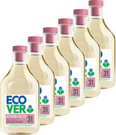 Ecover Wasmiddel Voordeelverpakking 6 x 1,43L - Ecologisch & Verzorgt Delicaat Wasgoed - Voor Wolwas & Fijnwas - Waterlelie & Honingdauw Geur