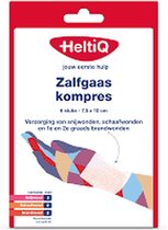 HeltiQ Zalfgaaskompres 10cmx7.5 - 10x6st - Voordeelverpakking
